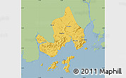 Savanna Style Map of Taishan, single color outside