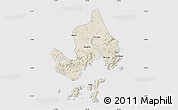 Shaded Relief Map of Taishan, cropped outside