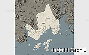 Shaded Relief Map of Taishan, darken