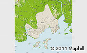 Shaded Relief Map of Taishan, physical outside