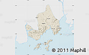 Shaded Relief Map of Taishan, single color outside