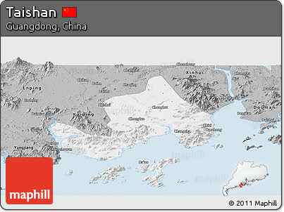 Gray Panoramic Map of Taishan