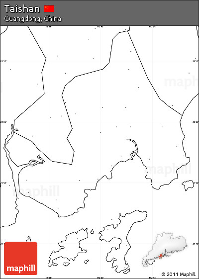 Blank Simple Map of Taishan, no labels