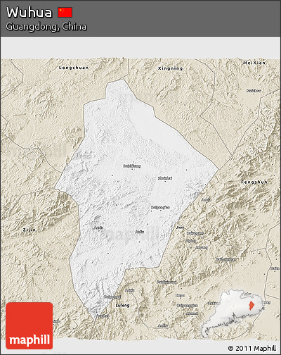 Classic Style 3D Map of Wuhua