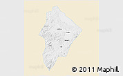 Classic Style 3D Map of Wuhua, single color outside