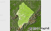Physical 3D Map of Wuhua, darken