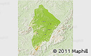 Physical 3D Map of Wuhua, lighten