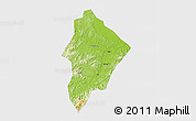 Physical 3D Map of Wuhua, single color outside
