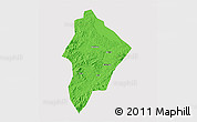 Political 3D Map of Wuhua, cropped outside