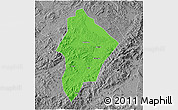 Political 3D Map of Wuhua, desaturated
