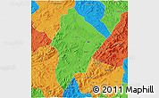 Political 3D Map of Wuhua