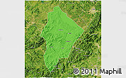 Political 3D Map of Wuhua, satellite outside