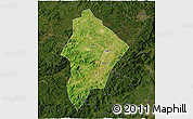 Satellite 3D Map of Wuhua, darken