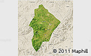 Satellite 3D Map of Wuhua, shaded relief outside