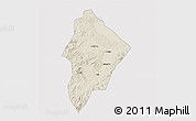 Shaded Relief 3D Map of Wuhua, cropped outside