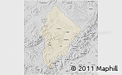 Shaded Relief 3D Map of Wuhua, desaturated