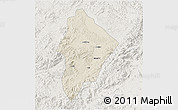 Shaded Relief 3D Map of Wuhua, lighten