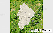 Shaded Relief 3D Map of Wuhua, satellite outside