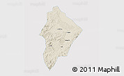 Shaded Relief 3D Map of Wuhua, single color outside