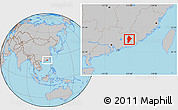Gray Location Map of Wuhua