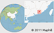 Savanna Style Location Map of Wuhua, highlighted country