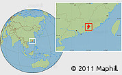 Savanna Style Location Map of Wuhua