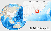 Shaded Relief Location Map of Wuhua, highlighted country