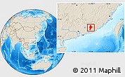 Shaded Relief Location Map of Wuhua