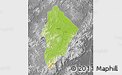 Physical Map of Wuhua, desaturated