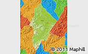 Physical Map of Wuhua, political outside