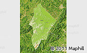 Physical Map of Wuhua, satellite outside