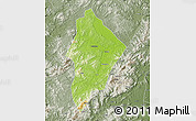 Physical Map of Wuhua, semi-desaturated