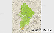 Physical Map of Wuhua, shaded relief outside