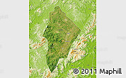 Satellite Map of Wuhua, physical outside