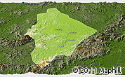Physical Panoramic Map of Wuhua, darken