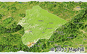 Physical Panoramic Map of Wuhua, satellite outside