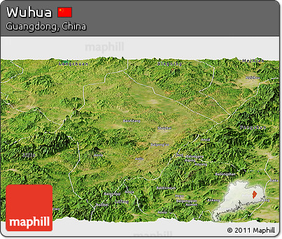 Satellite Panoramic Map of Wuhua
