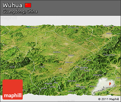 Satellite Panoramic Map of Wuhua