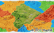 Satellite Panoramic Map of Wuhua, political outside
