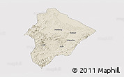 Shaded Relief Panoramic Map of Wuhua, cropped outside
