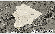 Shaded Relief Panoramic Map of Wuhua, darken