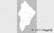 Gray Simple Map of Wuhua, cropped outside