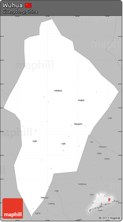 Gray Simple Map of Wuhua