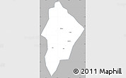 Gray Simple Map of Wuhua, single color outside