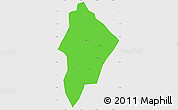 Political Simple Map of Wuhua, single color outside