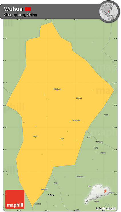 Savanna Style Simple Map of Wuhua