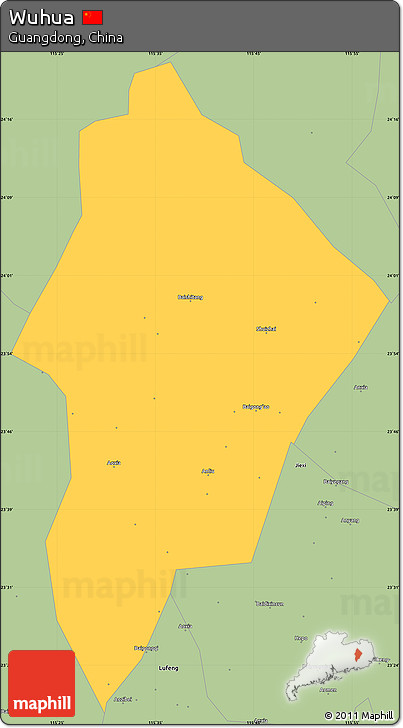 Savanna Style Simple Map of Wuhua