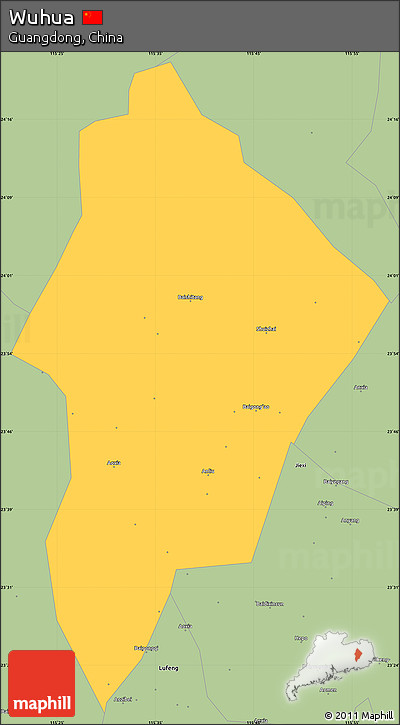 Savanna Style Simple Map of Wuhua