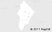 Silver Style Simple Map of Wuhua, single color outside