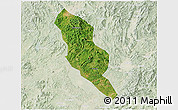 Satellite 3D Map of Xingning, lighten